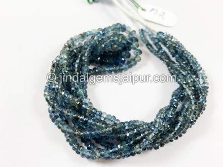 Moss Aquamarine Faceted Roundelle Beads